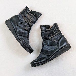 Stuart Weitzman ankle booties velcro moto sneaker ankle boots